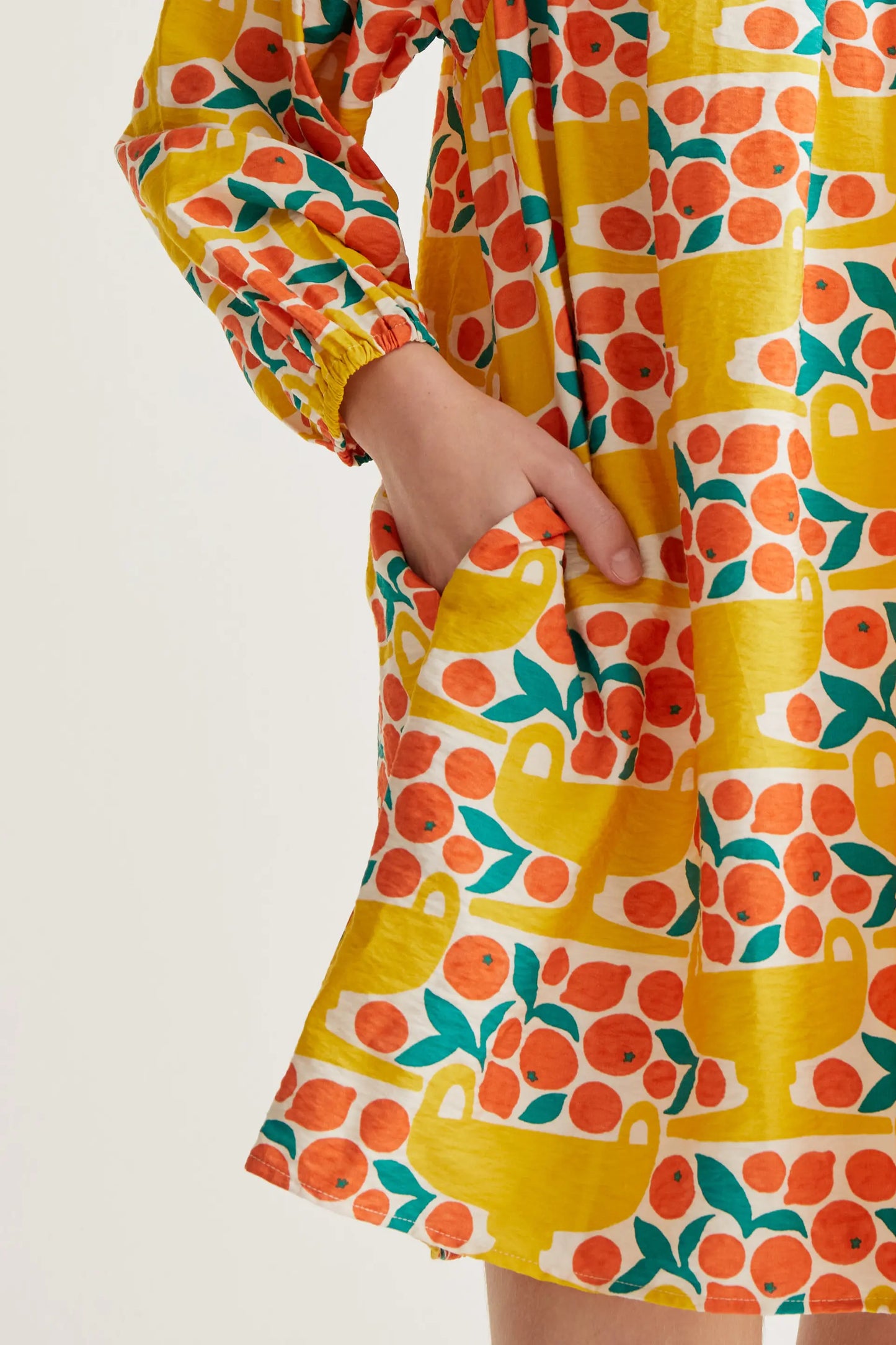 Short dress with Citrus print