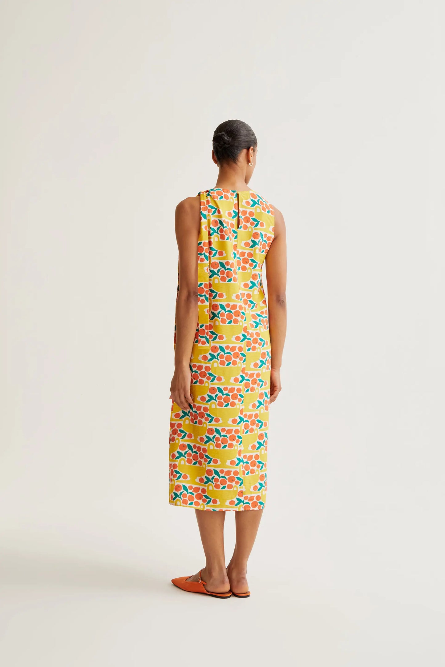 Vestido midi con estampado Citrus