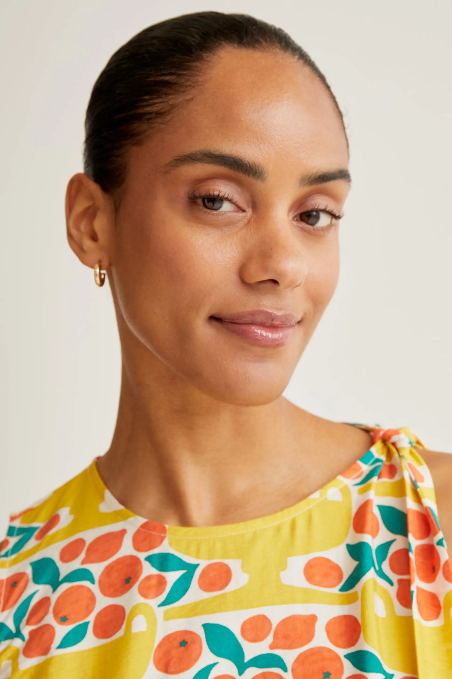 Vestido midi con estampado Citrus