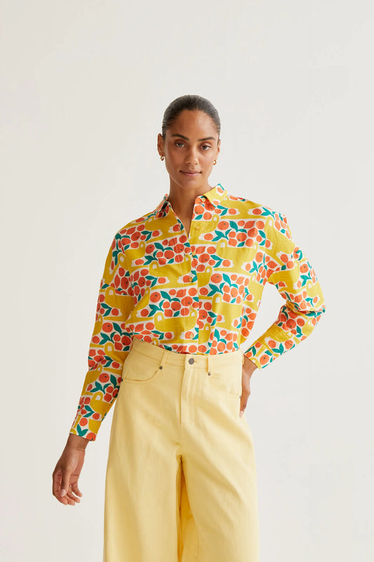 Camicia con stampa di agrumi
