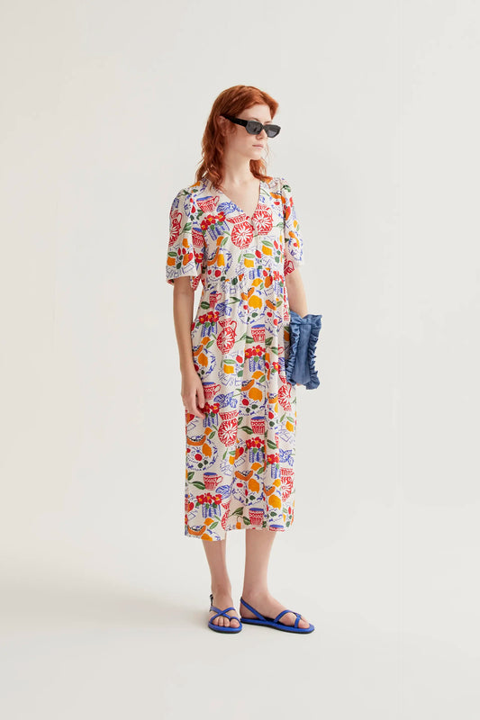 Lush print midi dress
