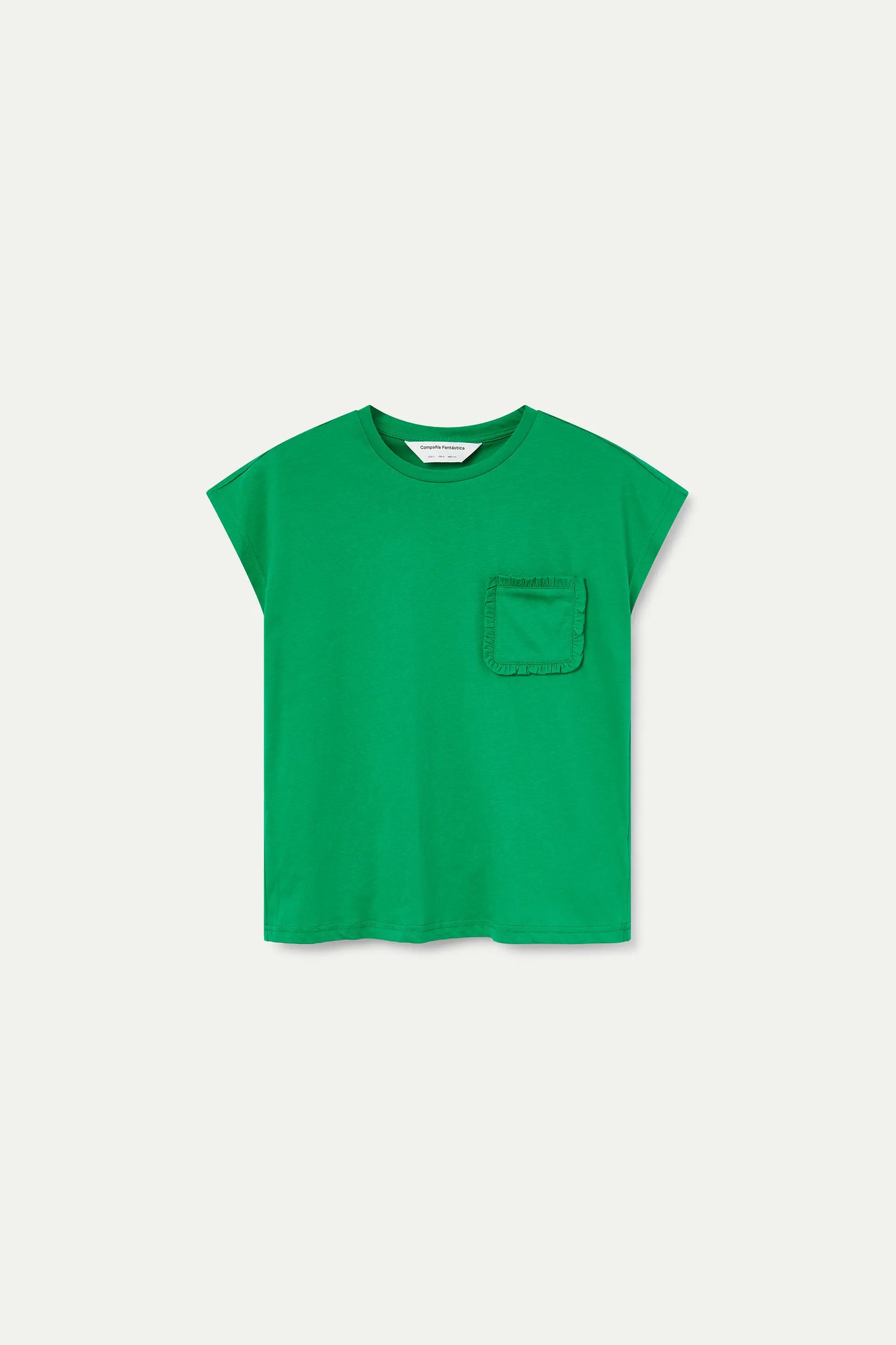 Camiseta  básica 100% algodón verde