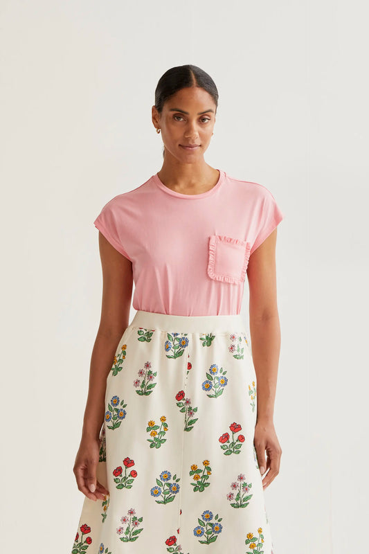 Basic 100% cotton pink t-shirt