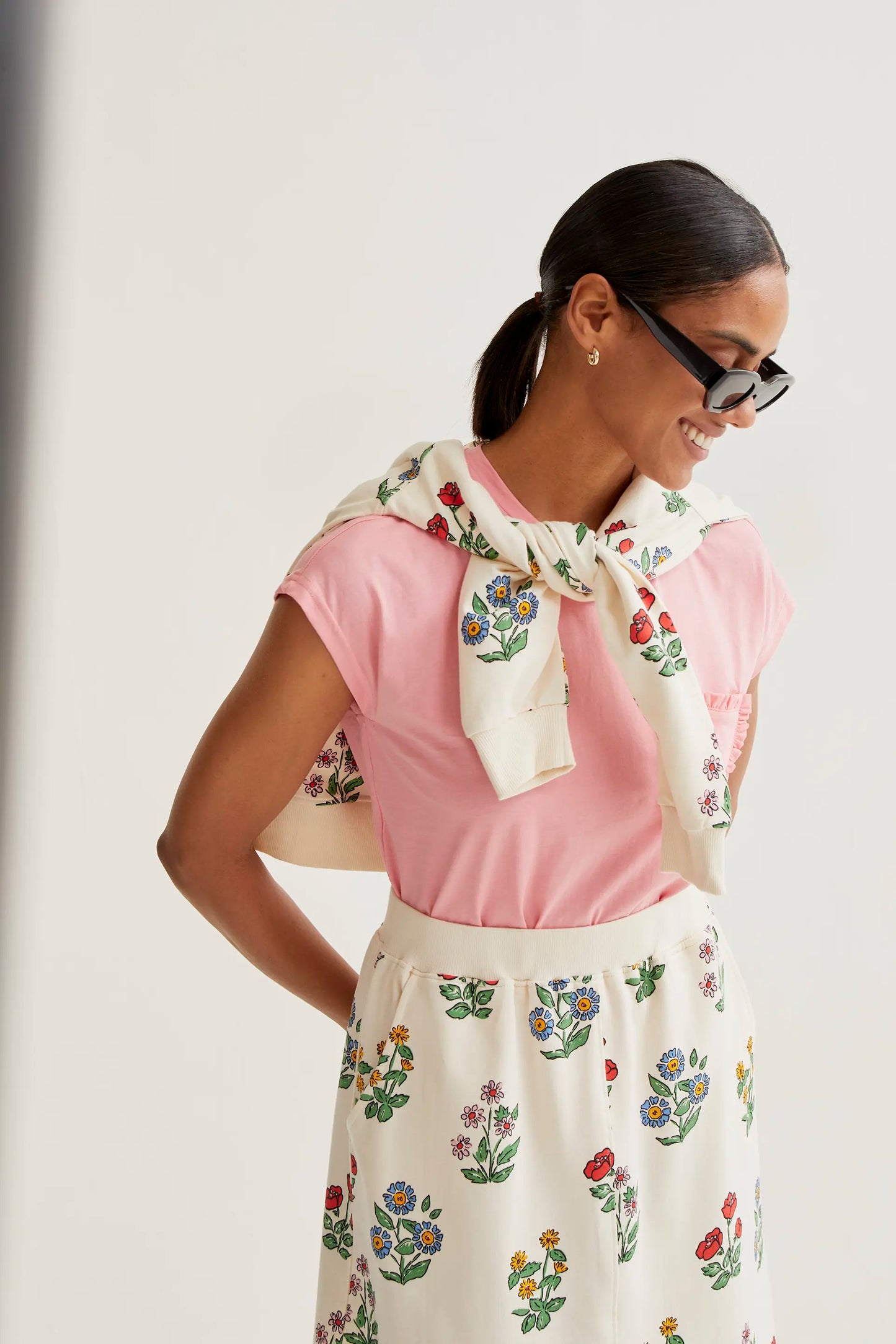 Basic 100% cotton pink t-shirt