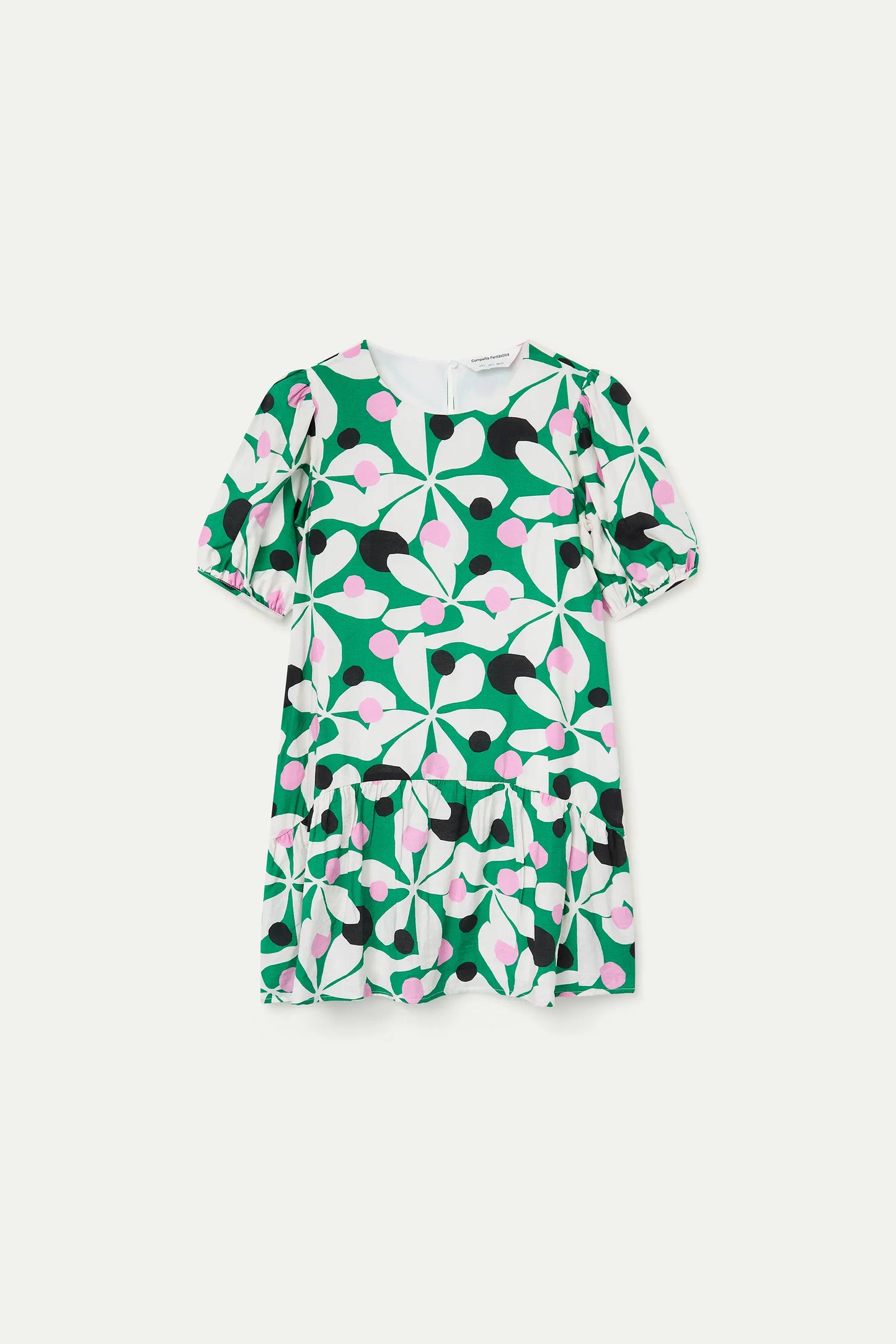 Vestido corto con estampado Hosta