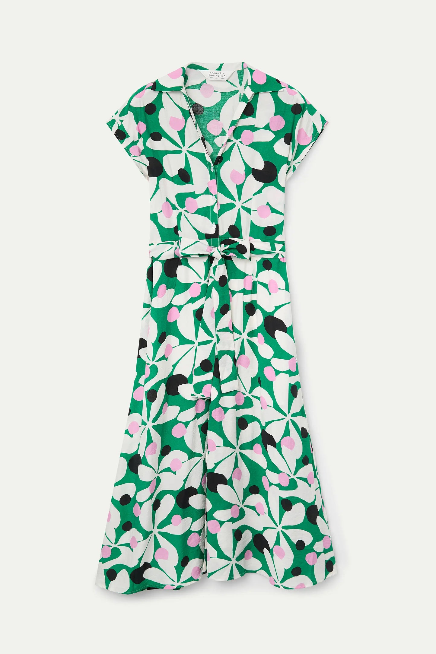 Vestido largo con estampado Hosta