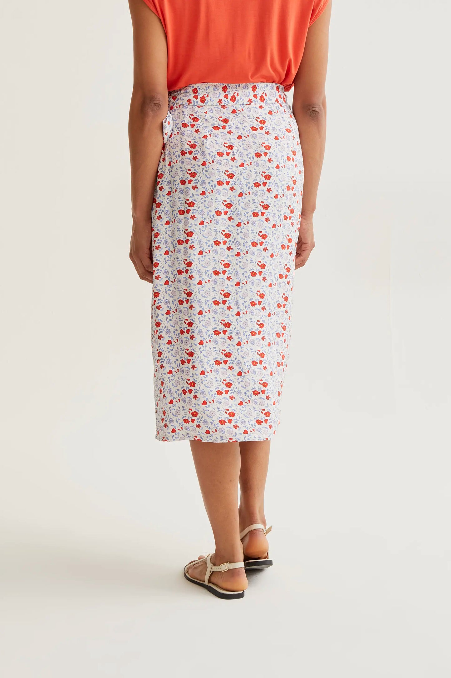 Falda midi con estampado Cute