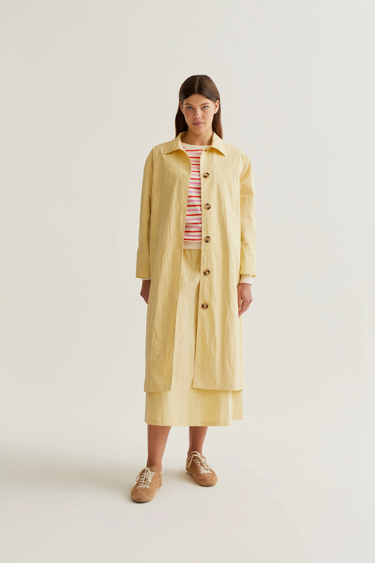 Light yellow trench coat