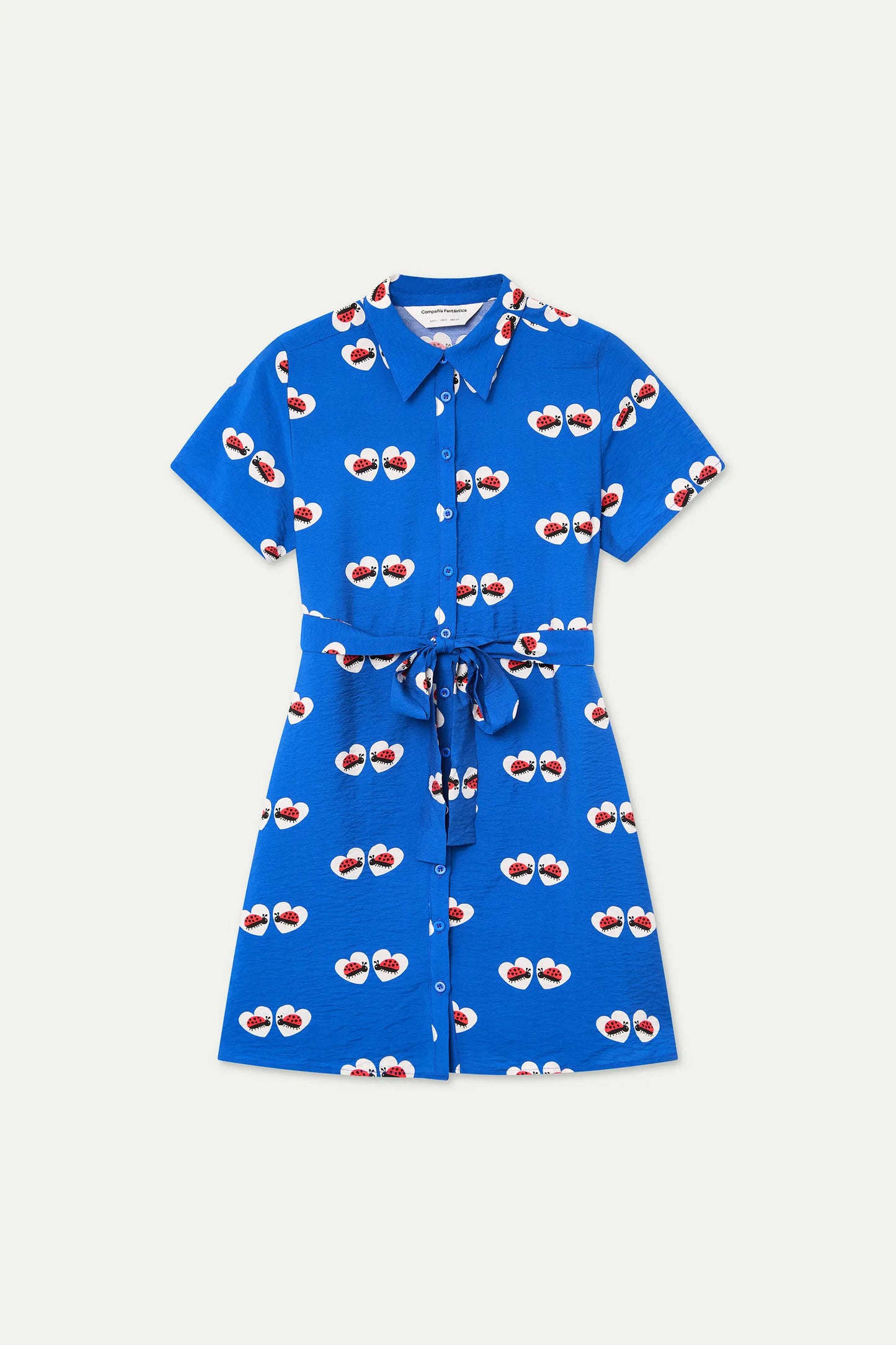 Vestido corto con estampado Coccinella