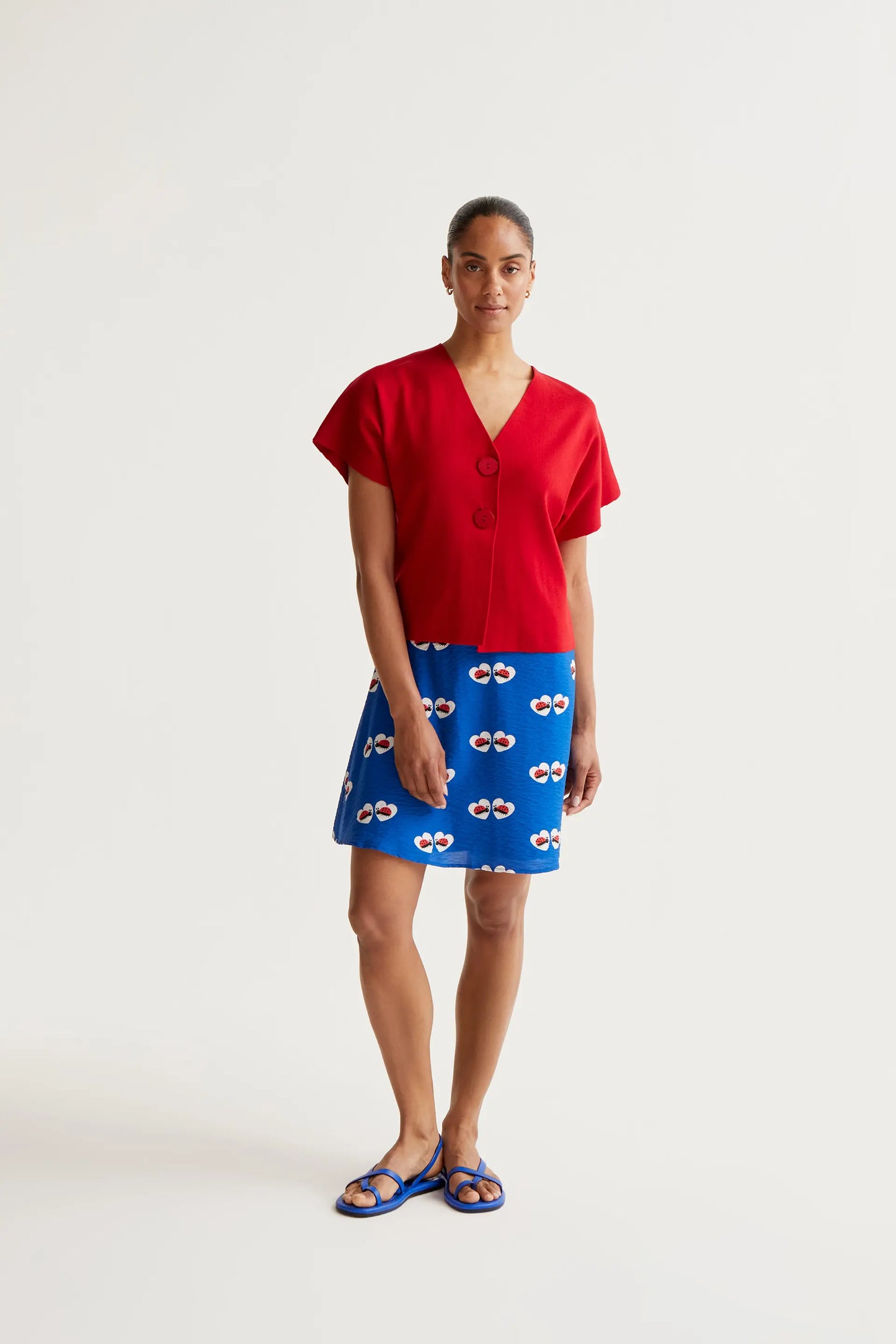 Falda corta con estampado Coccinella