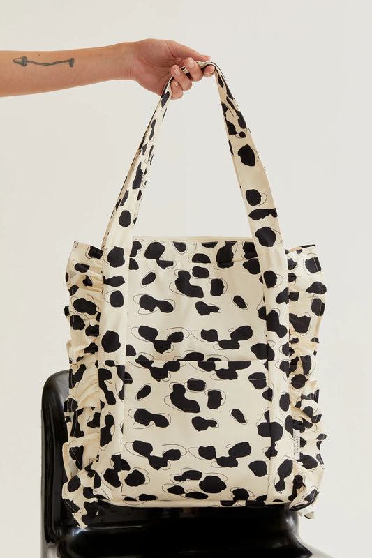 Borsa imbottita con stampa dalmata