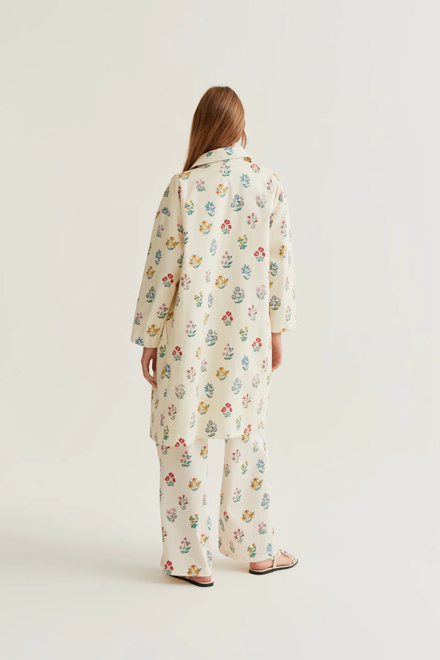 Gardener print trench coat