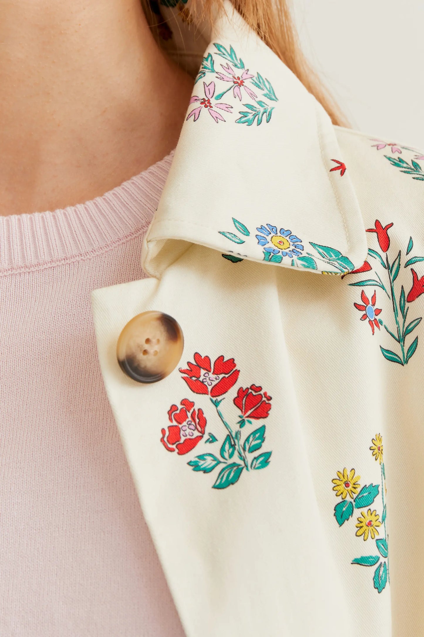 Gardener print trench coat