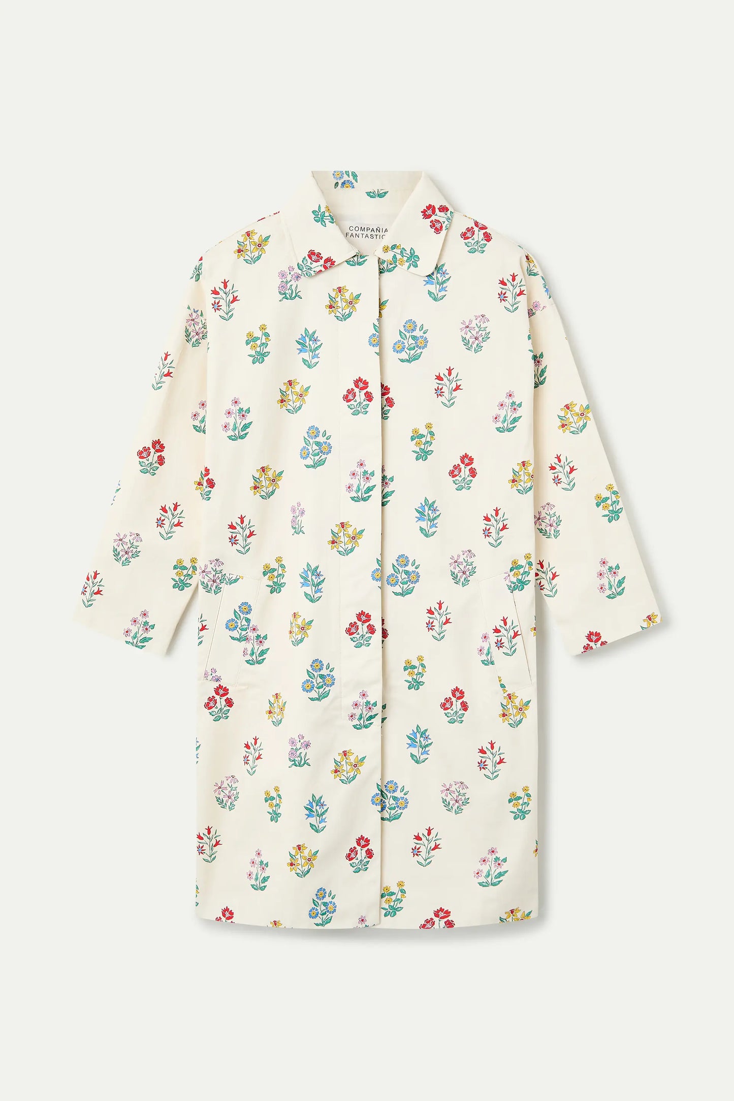 Gardener print trench coat
