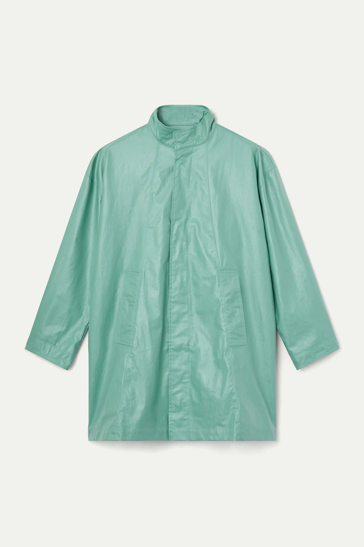 100% cotton green gabardine
