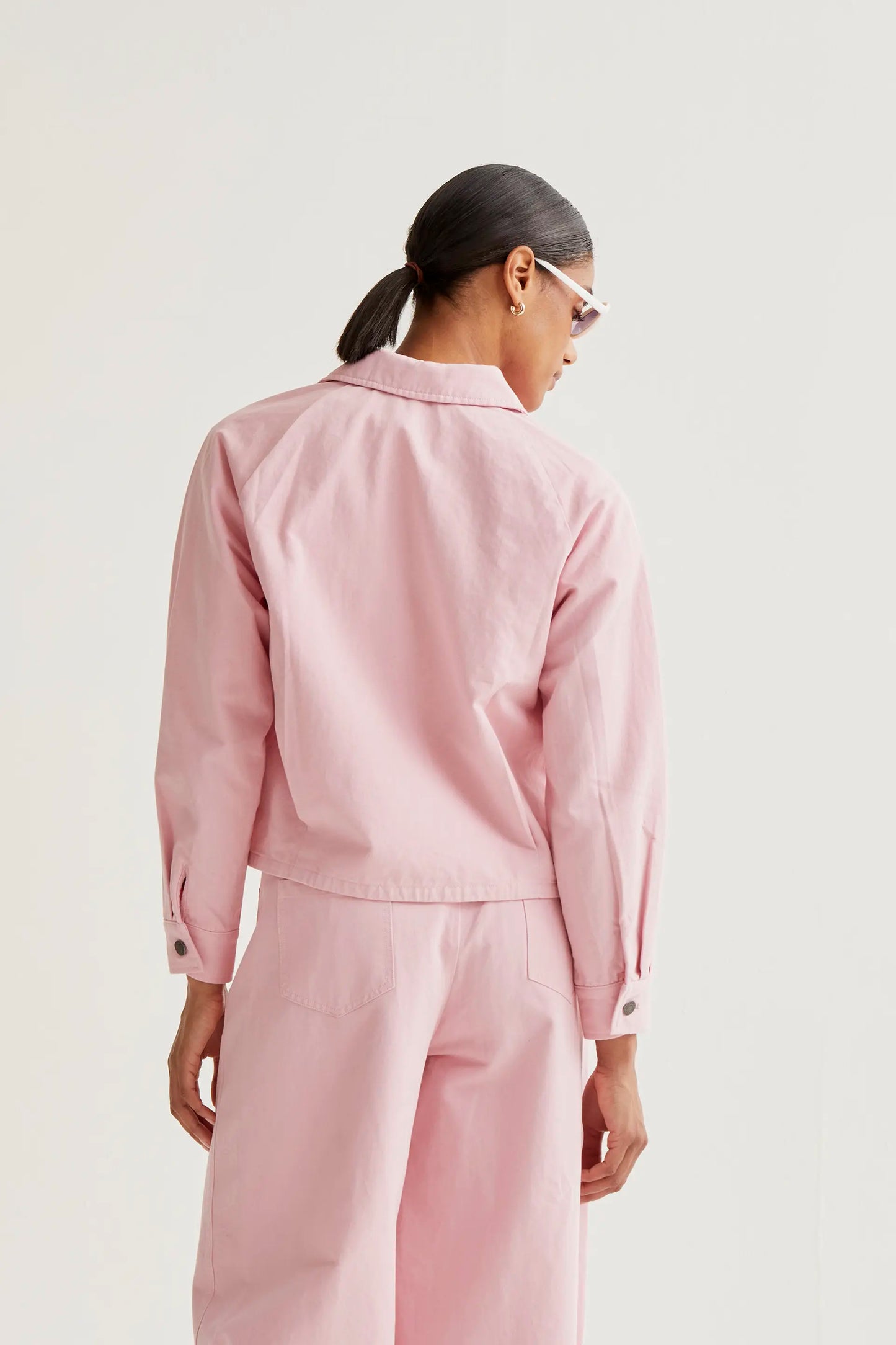 Chaqueta 100% algodón rosa