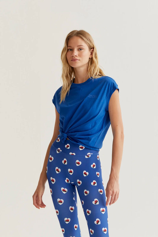 Camiseta 100% algodón azul