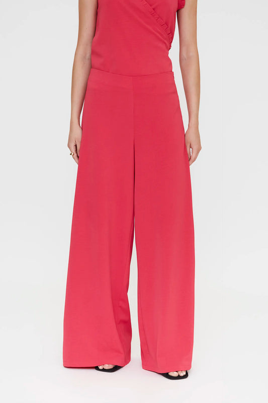 Pantaloni fluidi fucsia