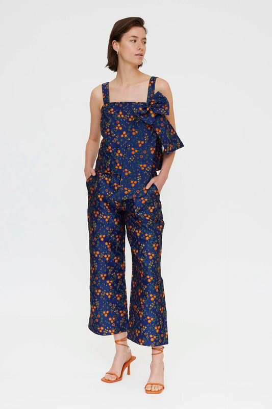 Top con estampado Flowers Jacquard