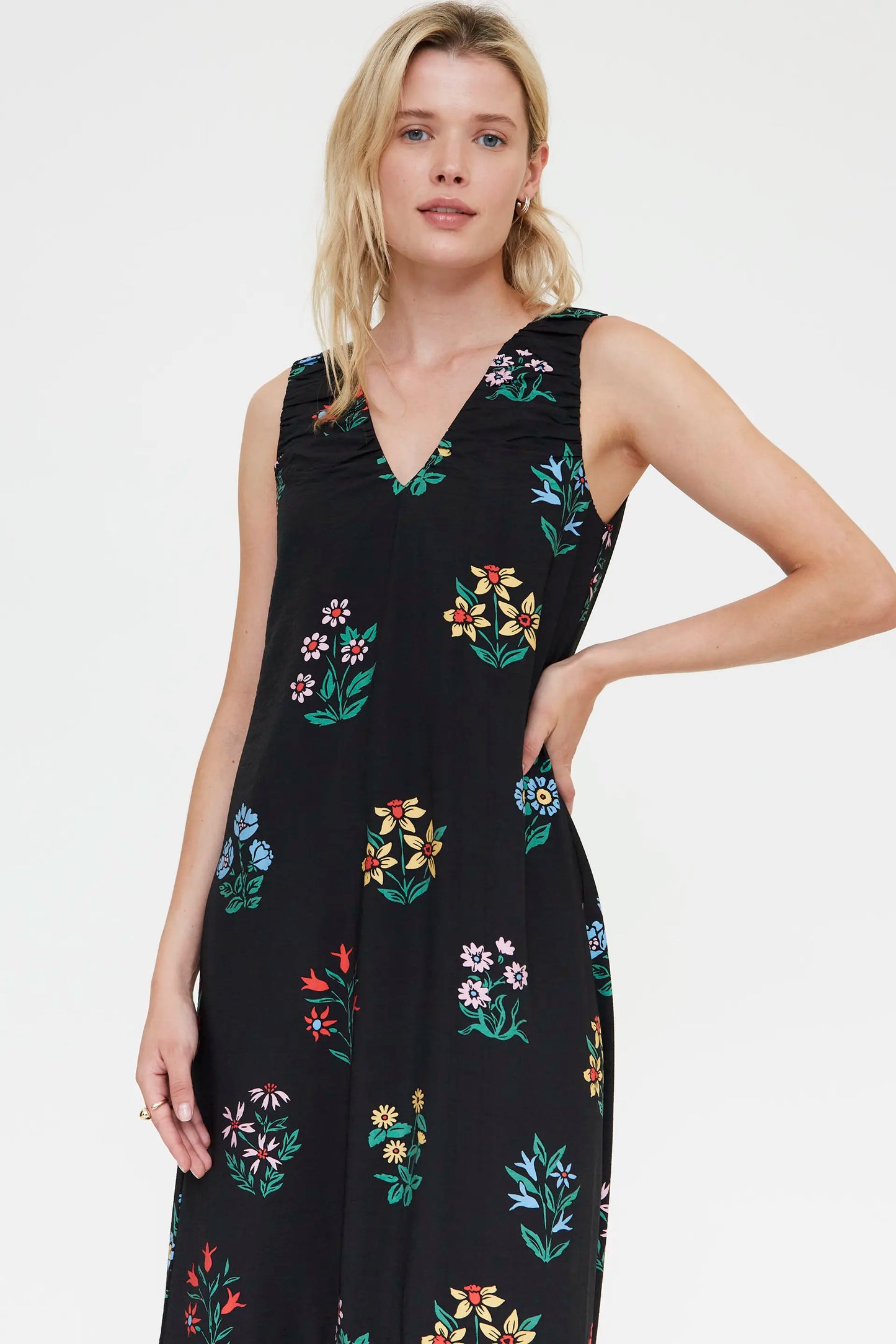 Abito lungo con stampa Multicolor Gardener