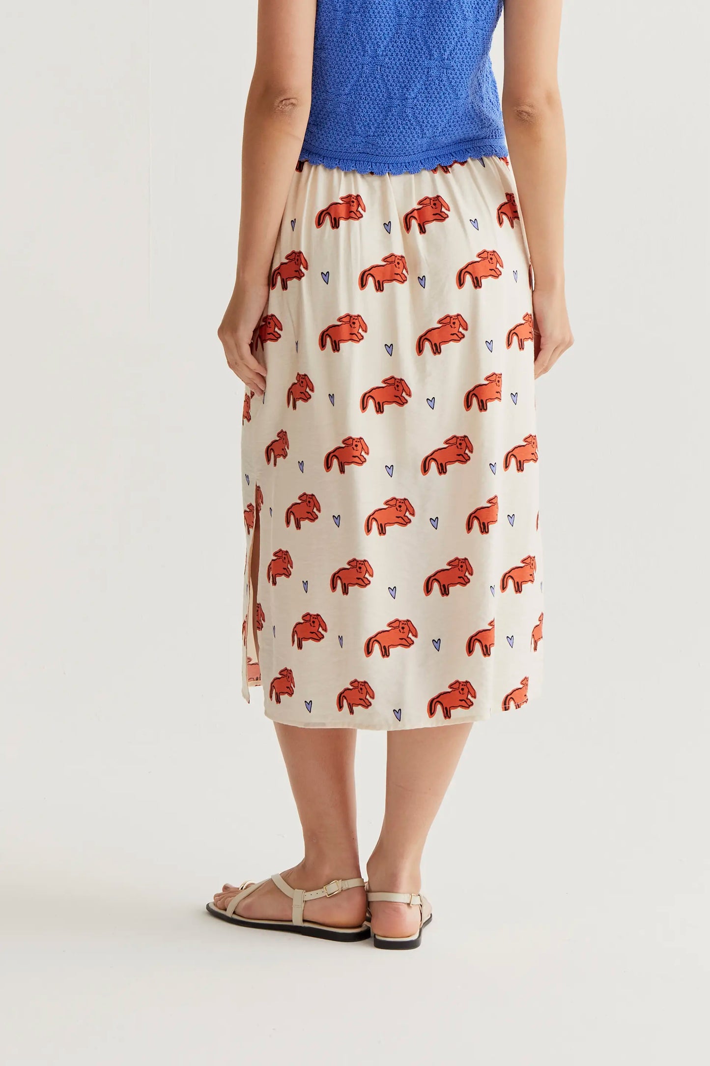 Gonna midi con stampa Tochi