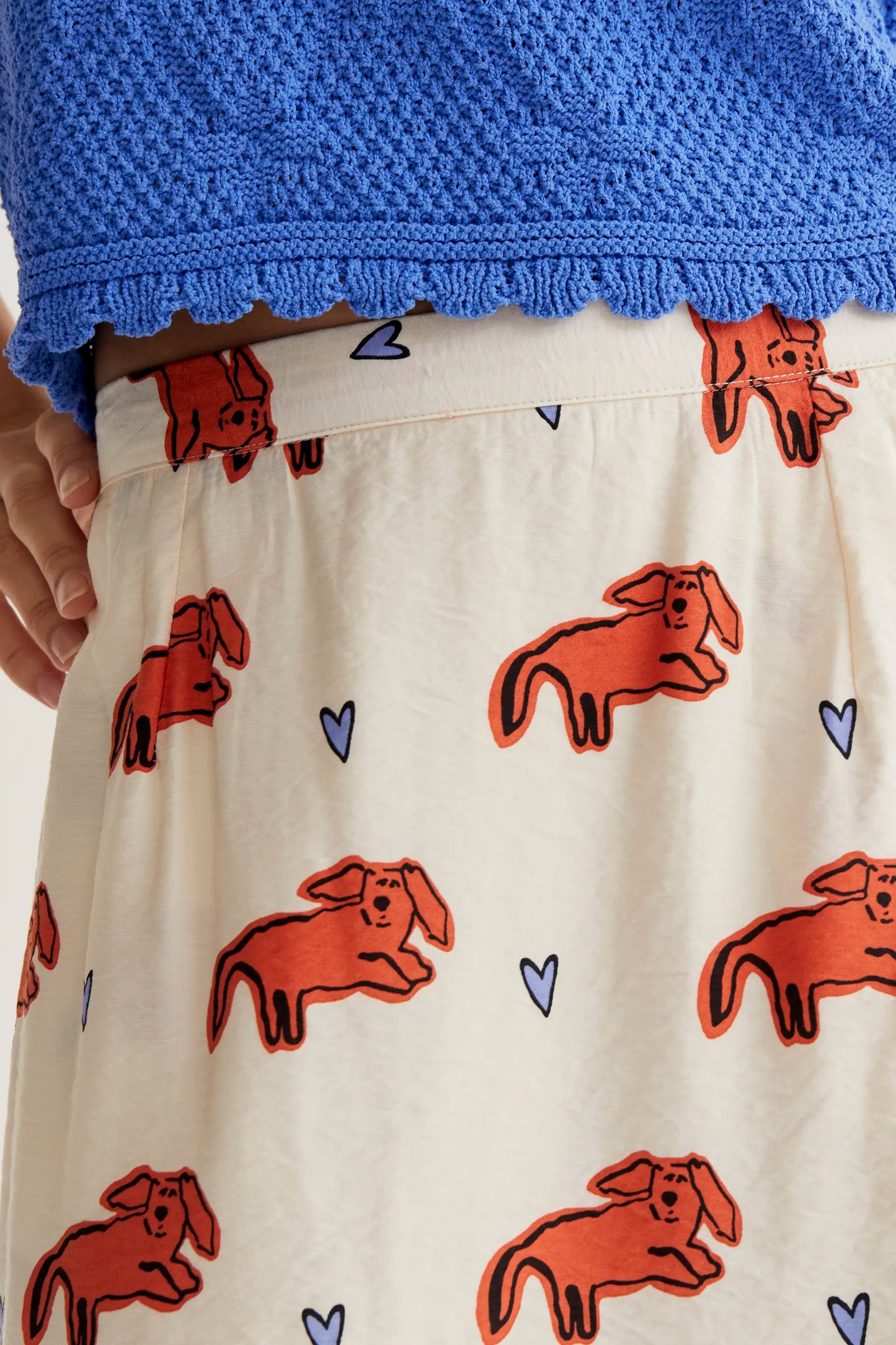 Gonna midi con stampa Tochi