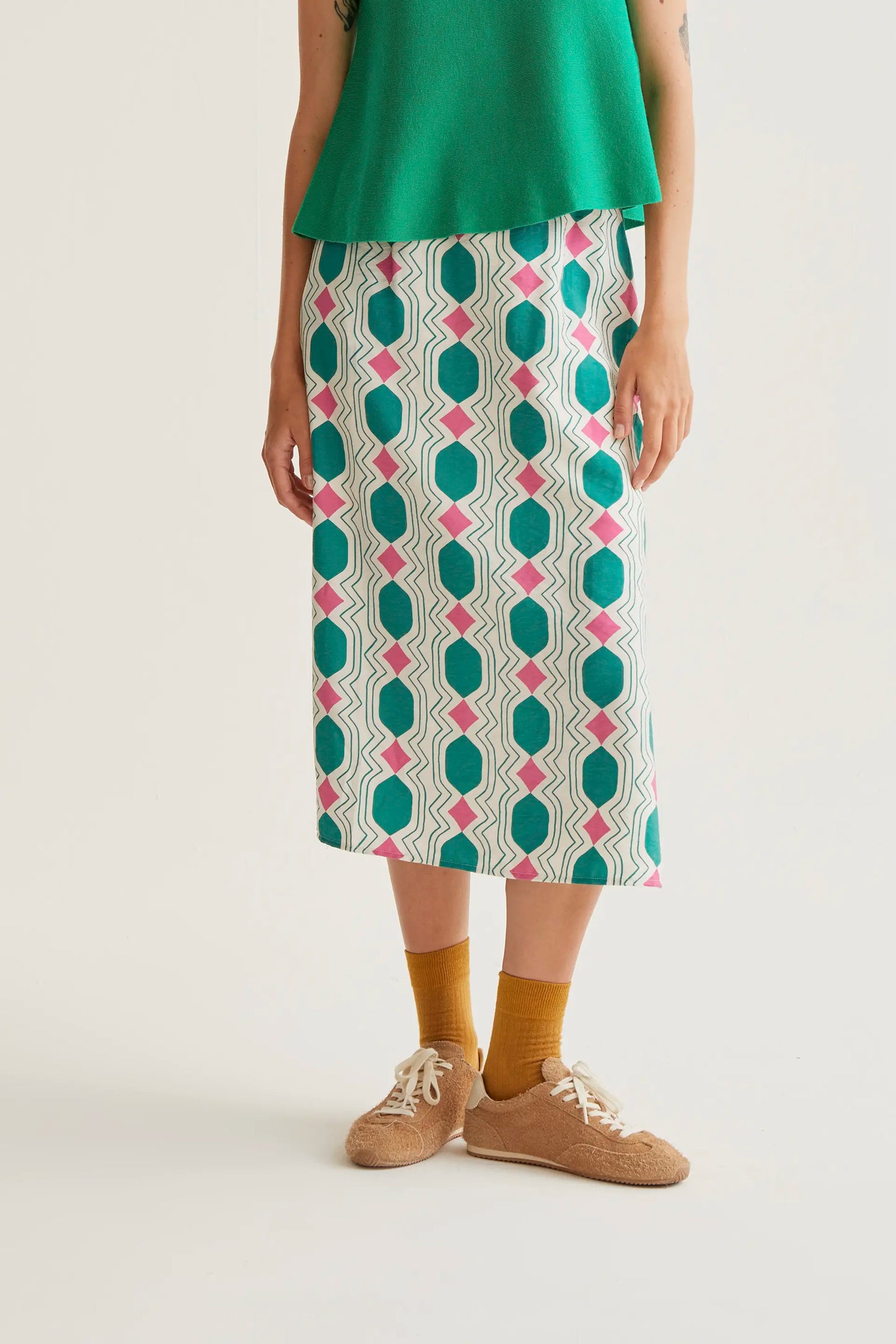 MDI skirt with Geometric print