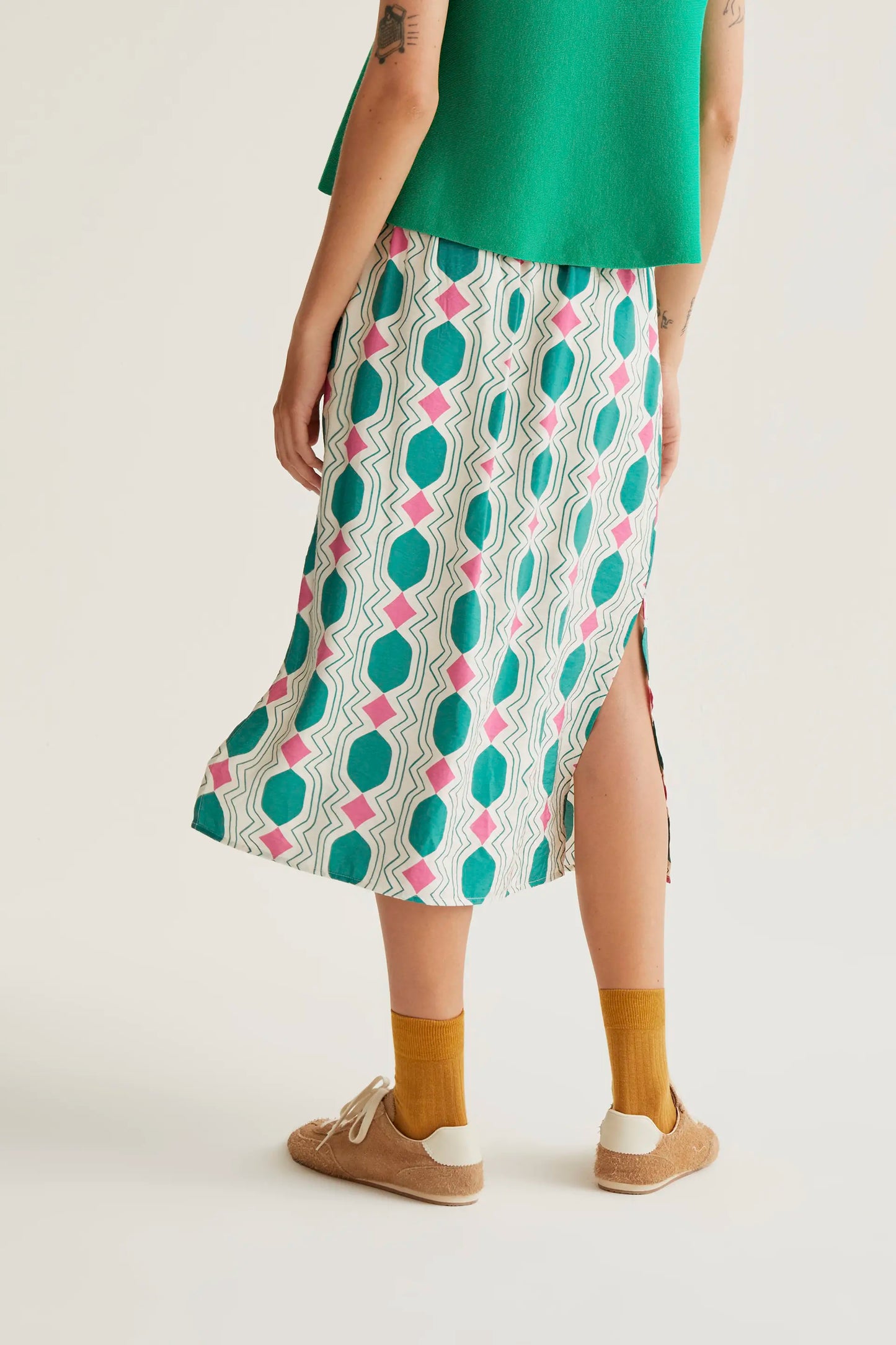 MDI skirt with Geometric print