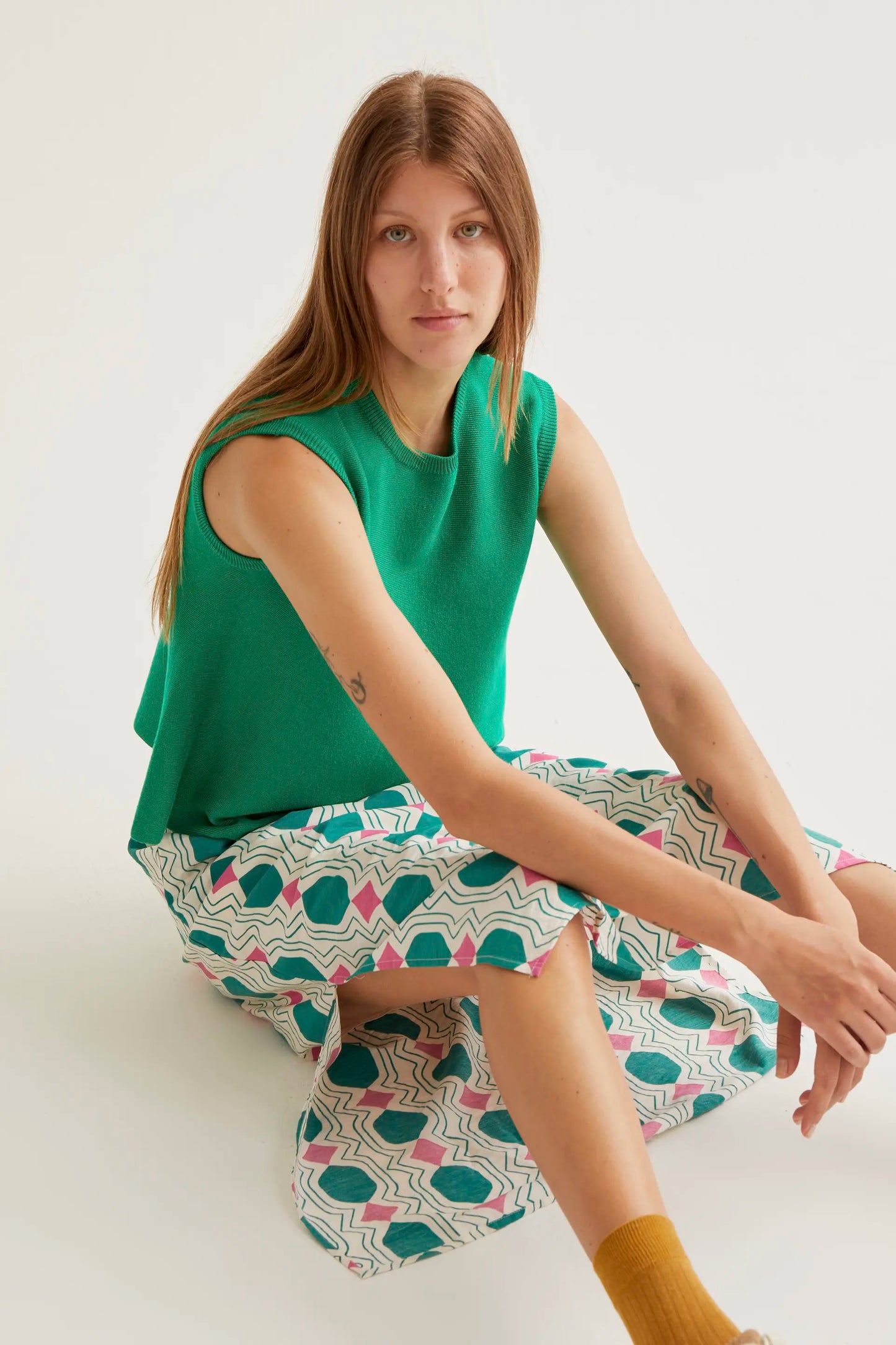 MDI skirt with Geometric print