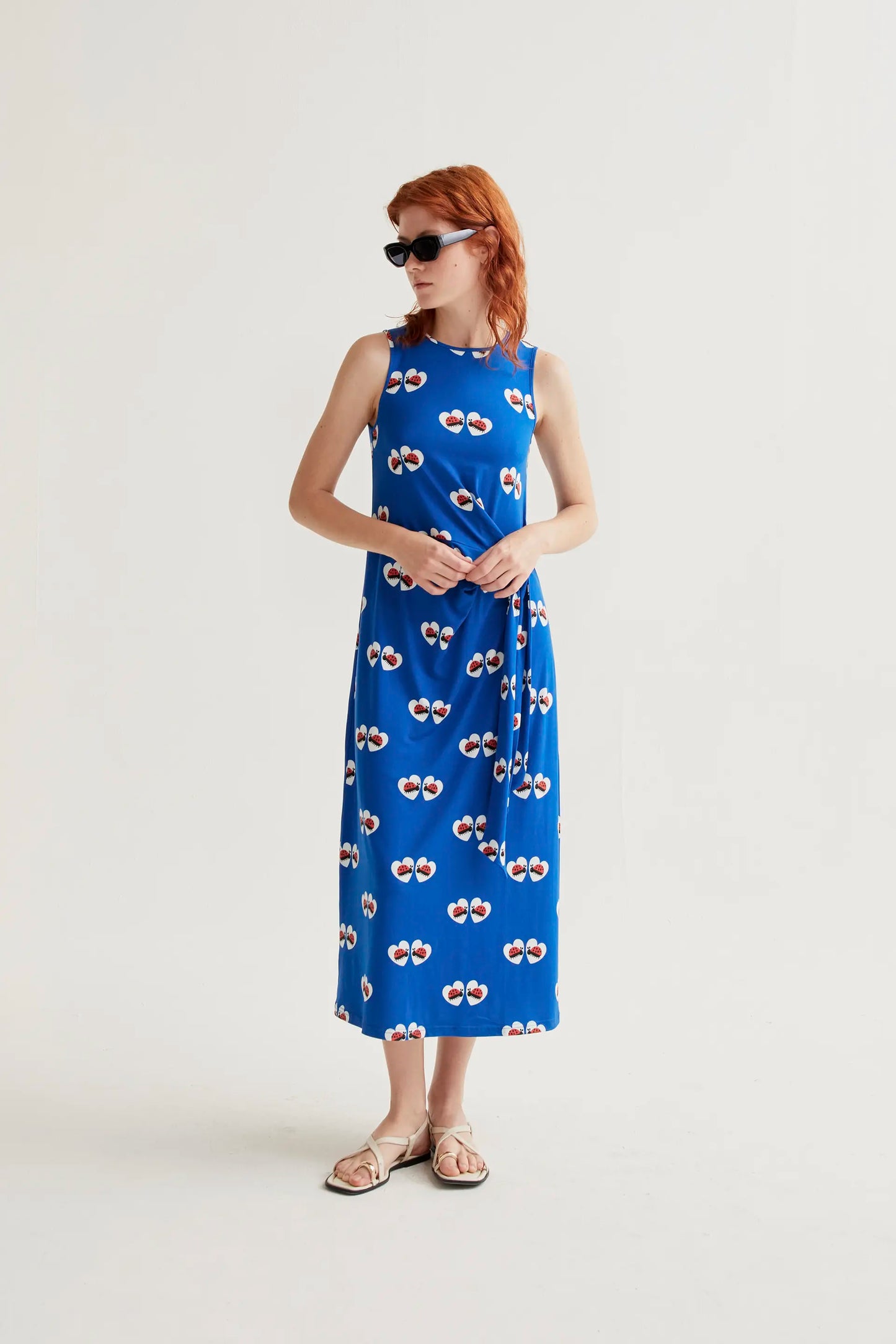 Vestido largo con estampado Coccinella