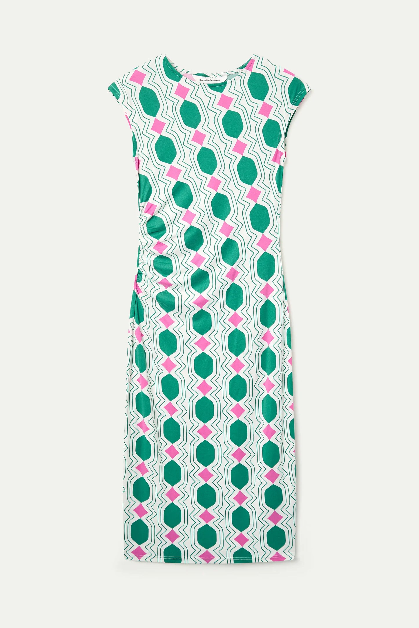 Long dress with geometric print