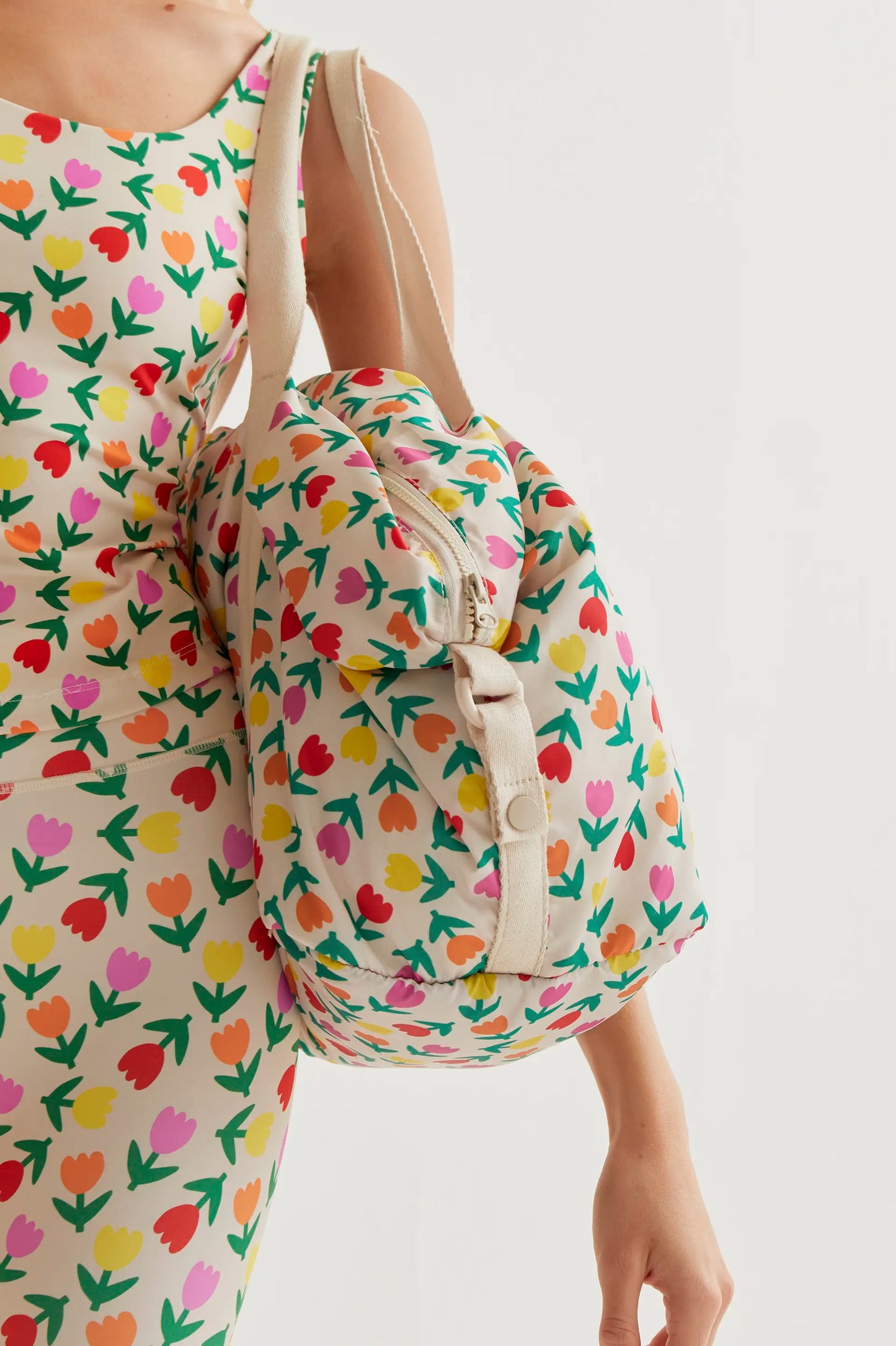 Bolso deportivo con estampado Multicolor Tulips