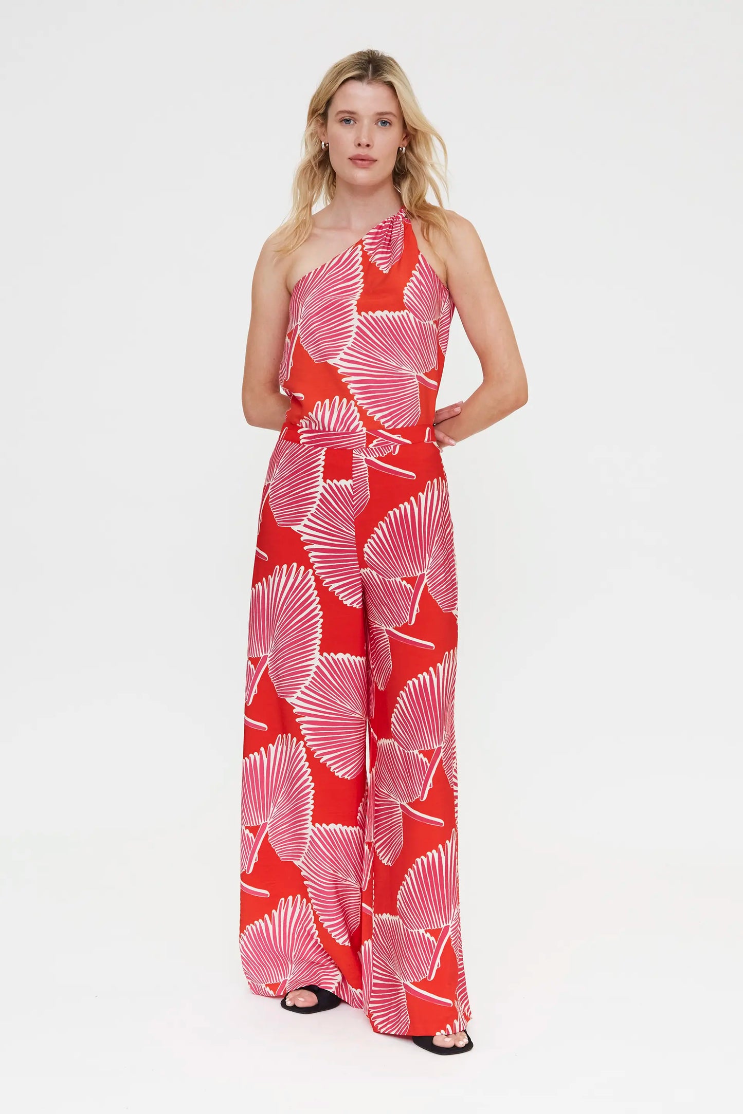 Top con stampa di palme