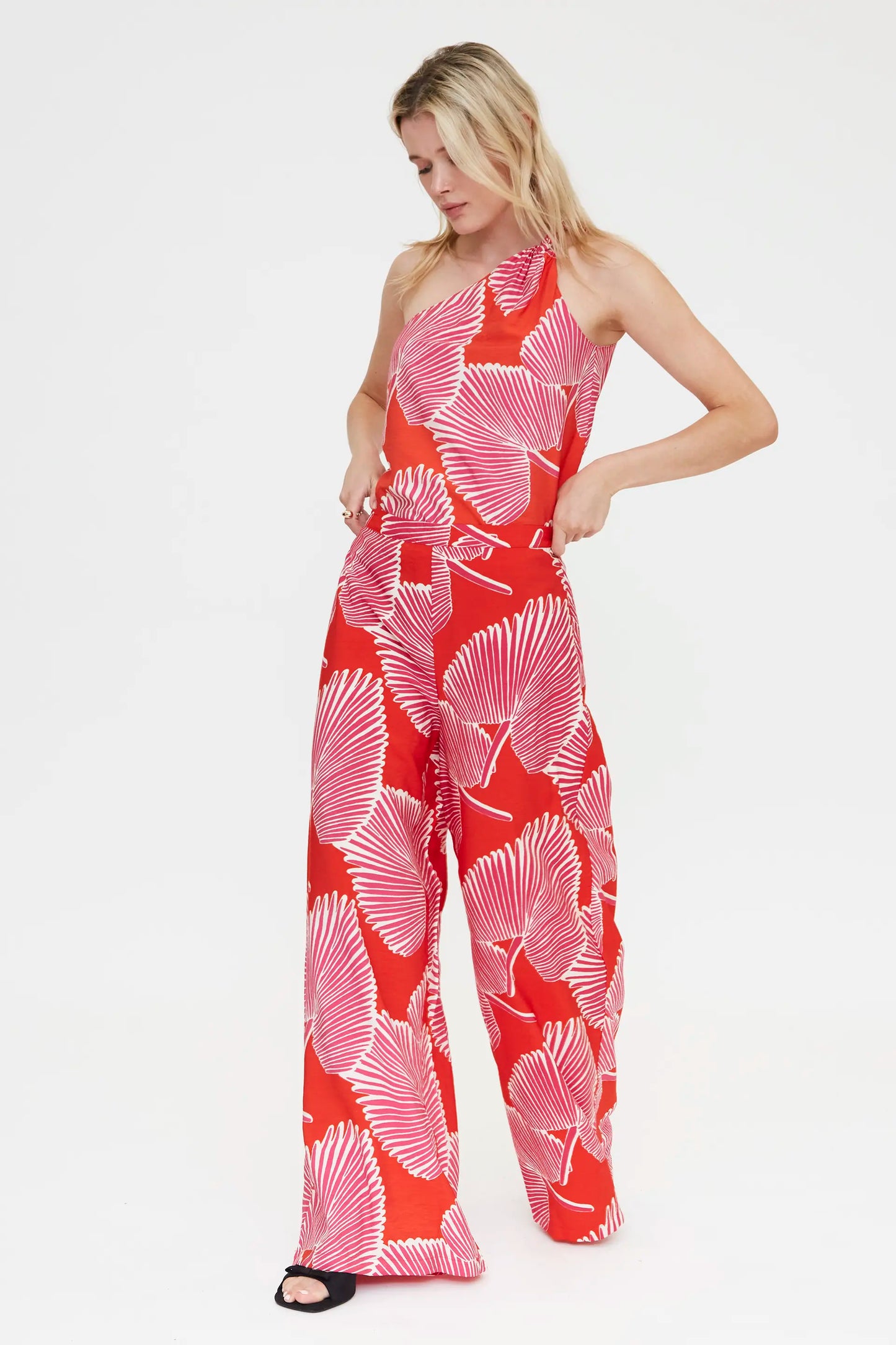 Top con stampa di palme