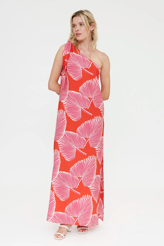 Vestido largo con estampado Palmito