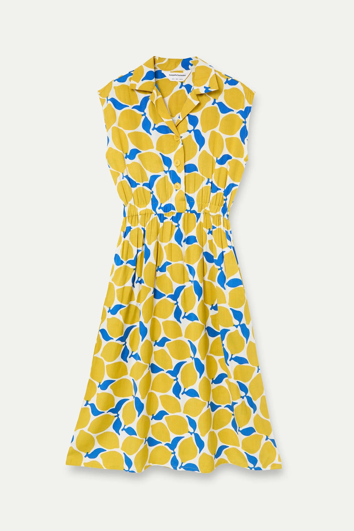 Limoncello Print Midi Dress - Fantastic Company Compaa Fantstica Limoncello Print Midi Dress - Fantastic Company Compaa Fantstica