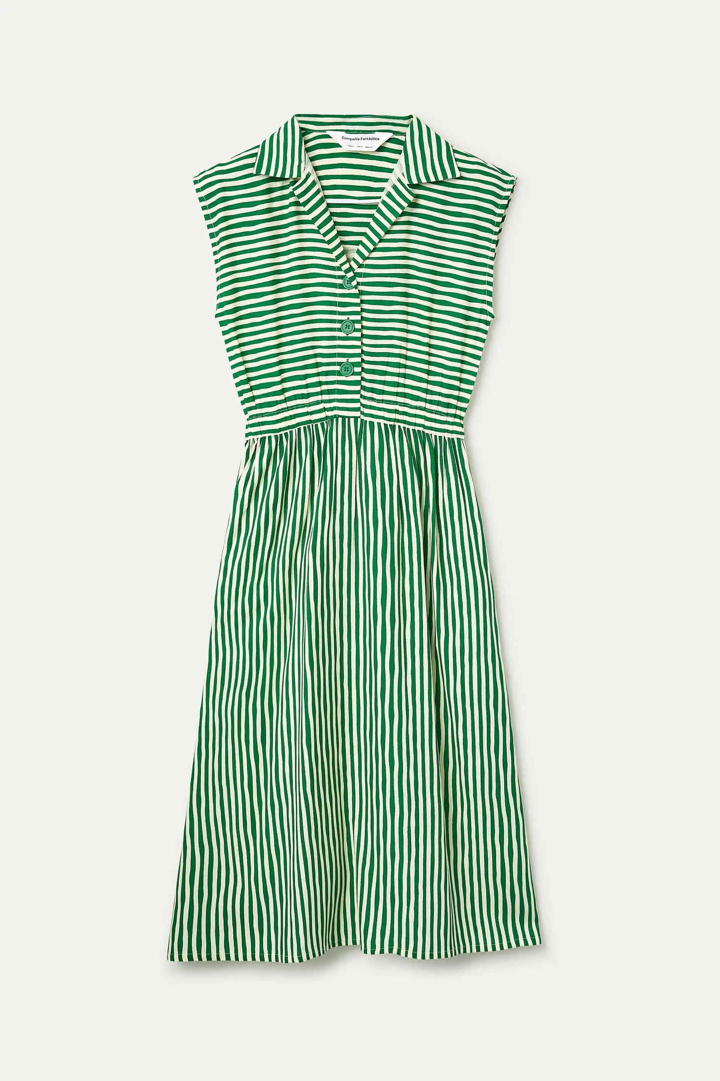 Lavagna Green print midi dress