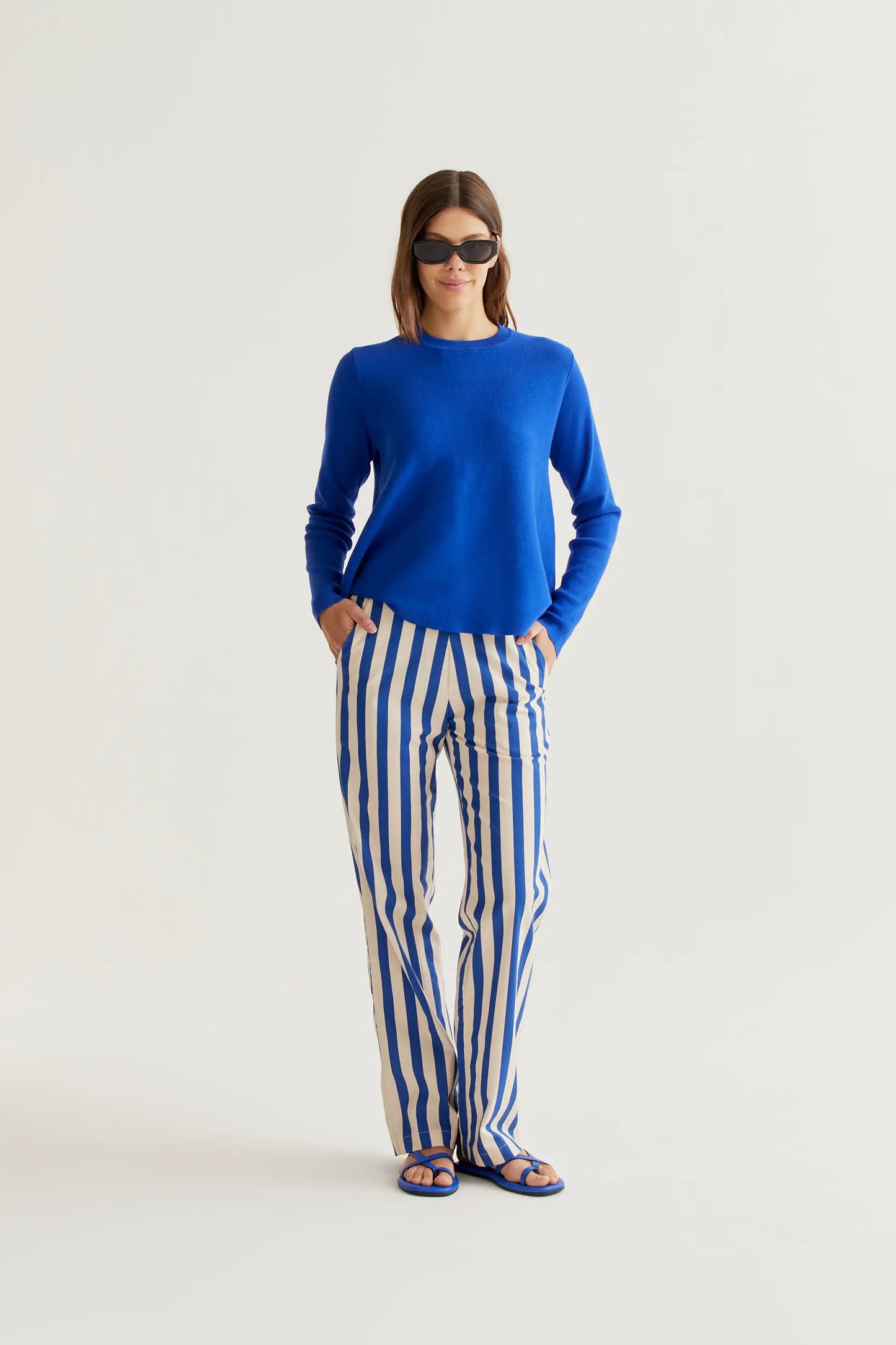 Bamboo Blue Print Trousers