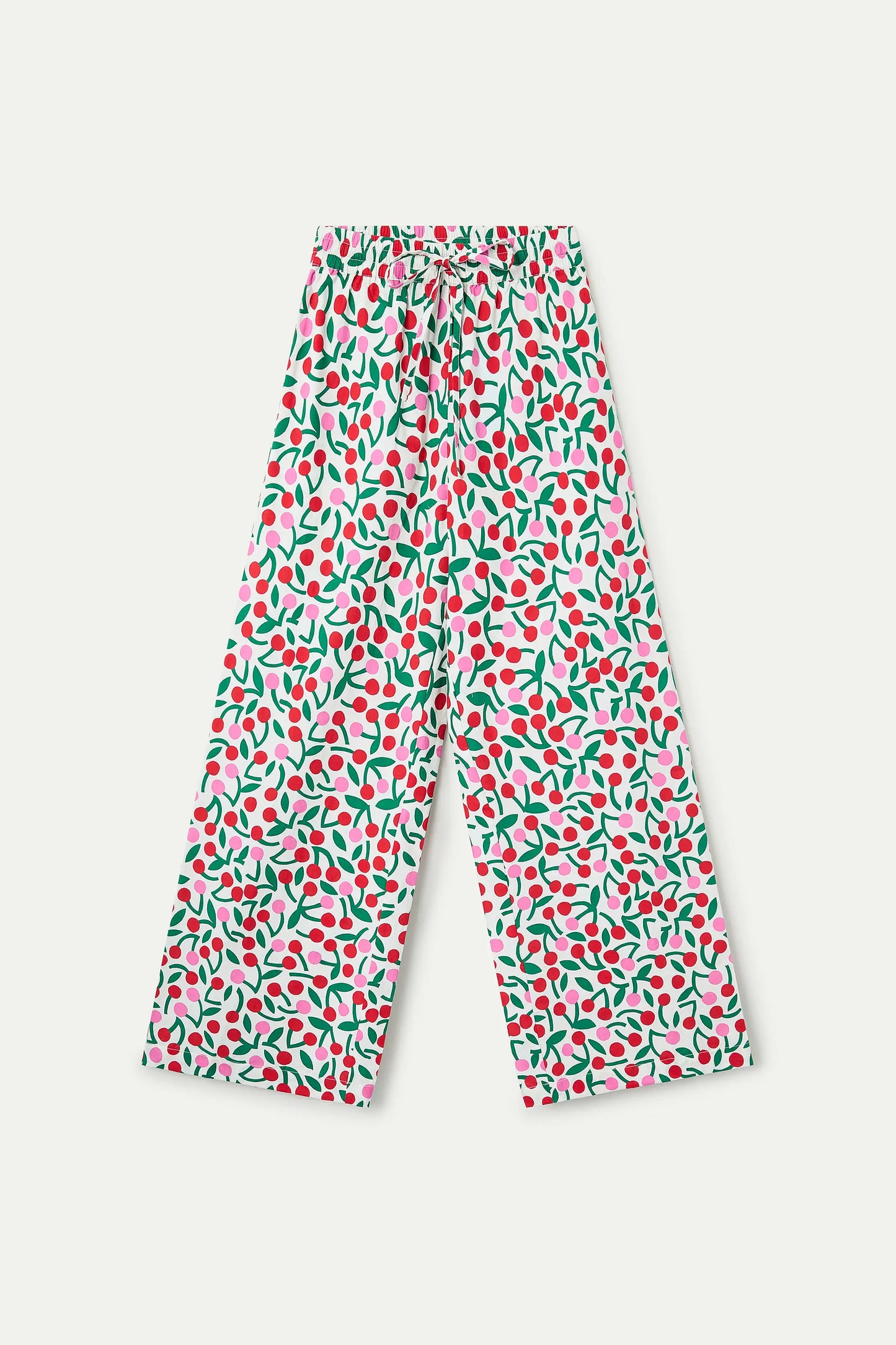 Pantalón 100% algodón con estampado Guinda