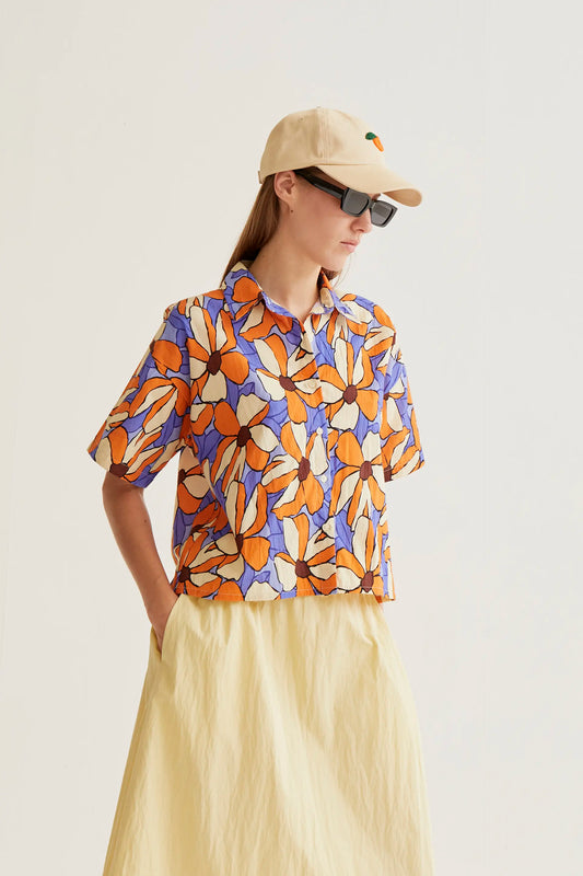 Marigold print shirt