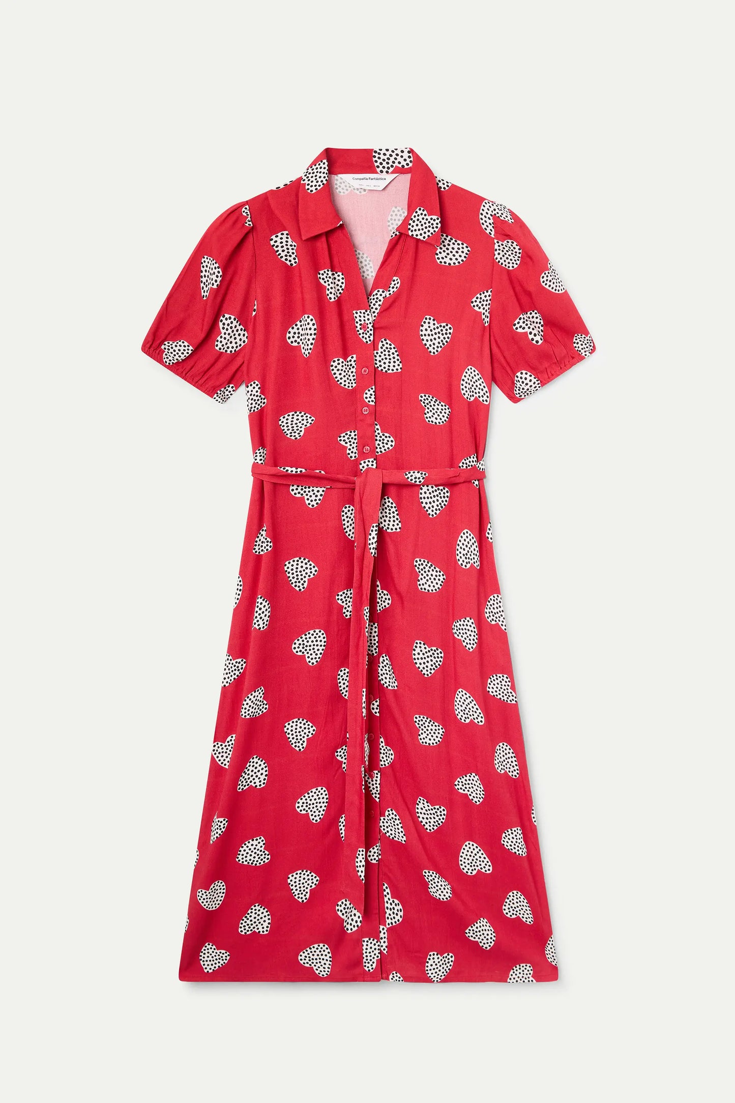 Vestido midi con estampado Harmony Red