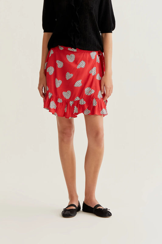 Falda corta con estampado Harmony Red
