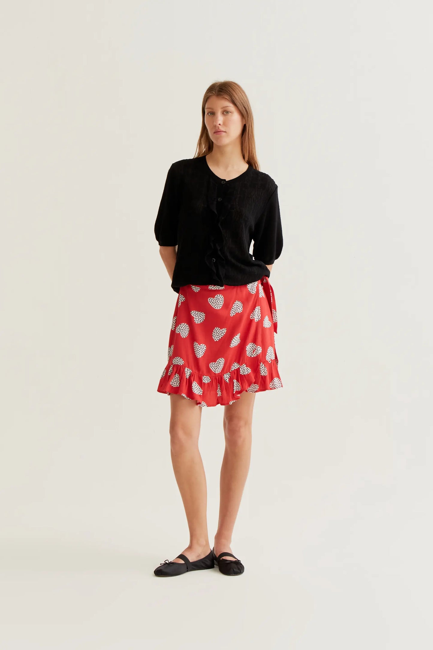 Falda corta con estampado Harmony Red