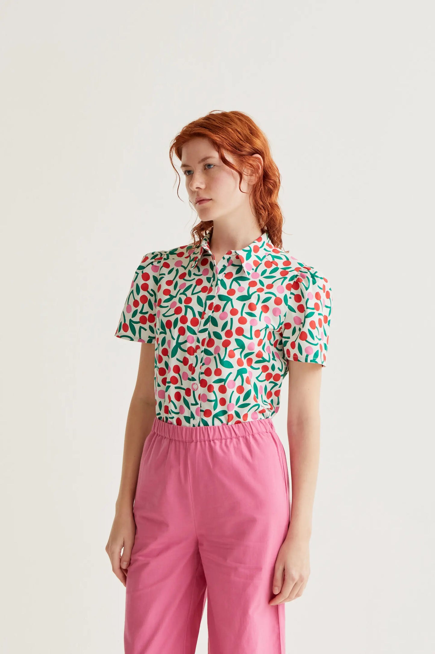 Camisa con estampado Guinda