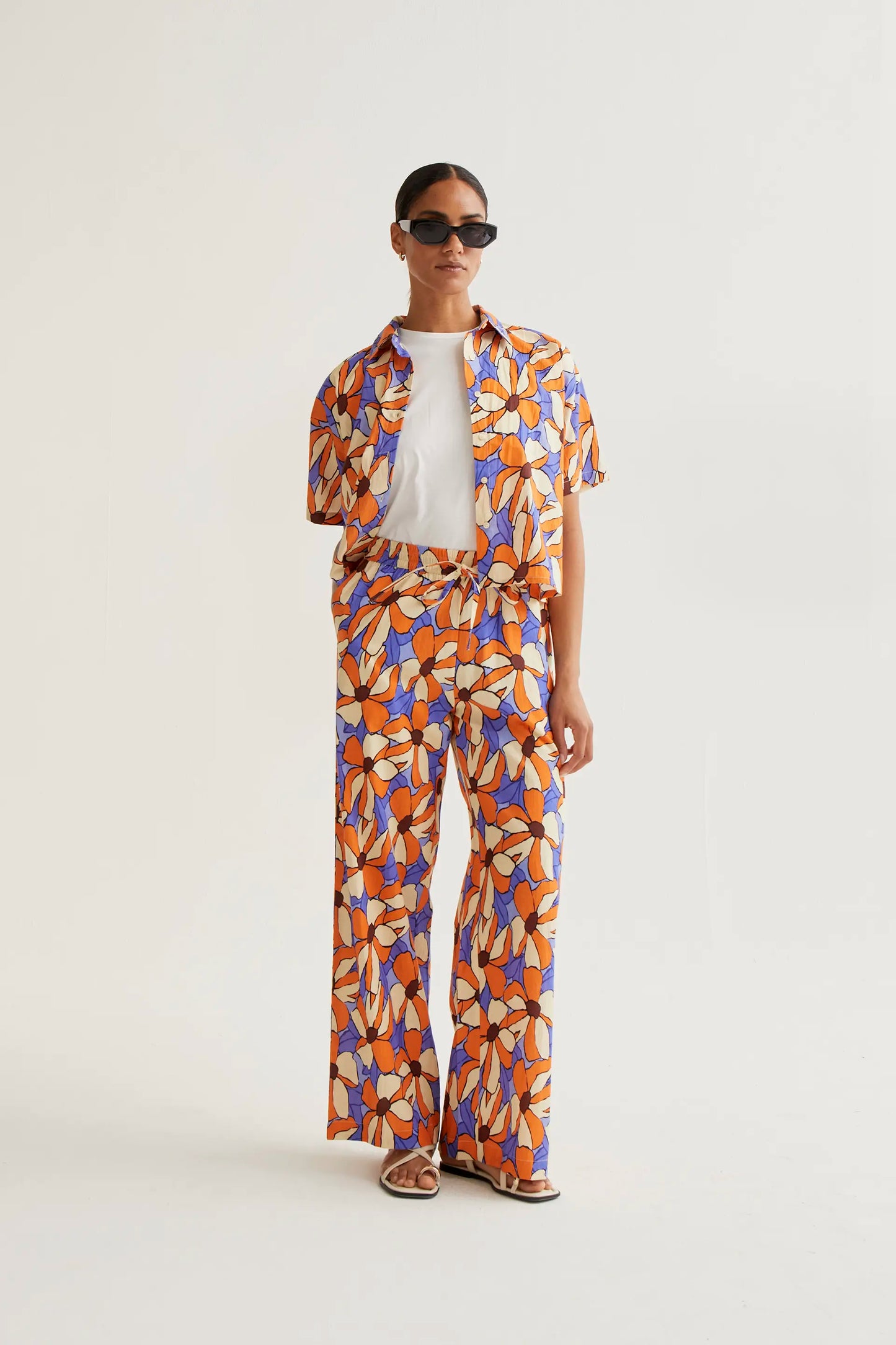 Marigold print trousers