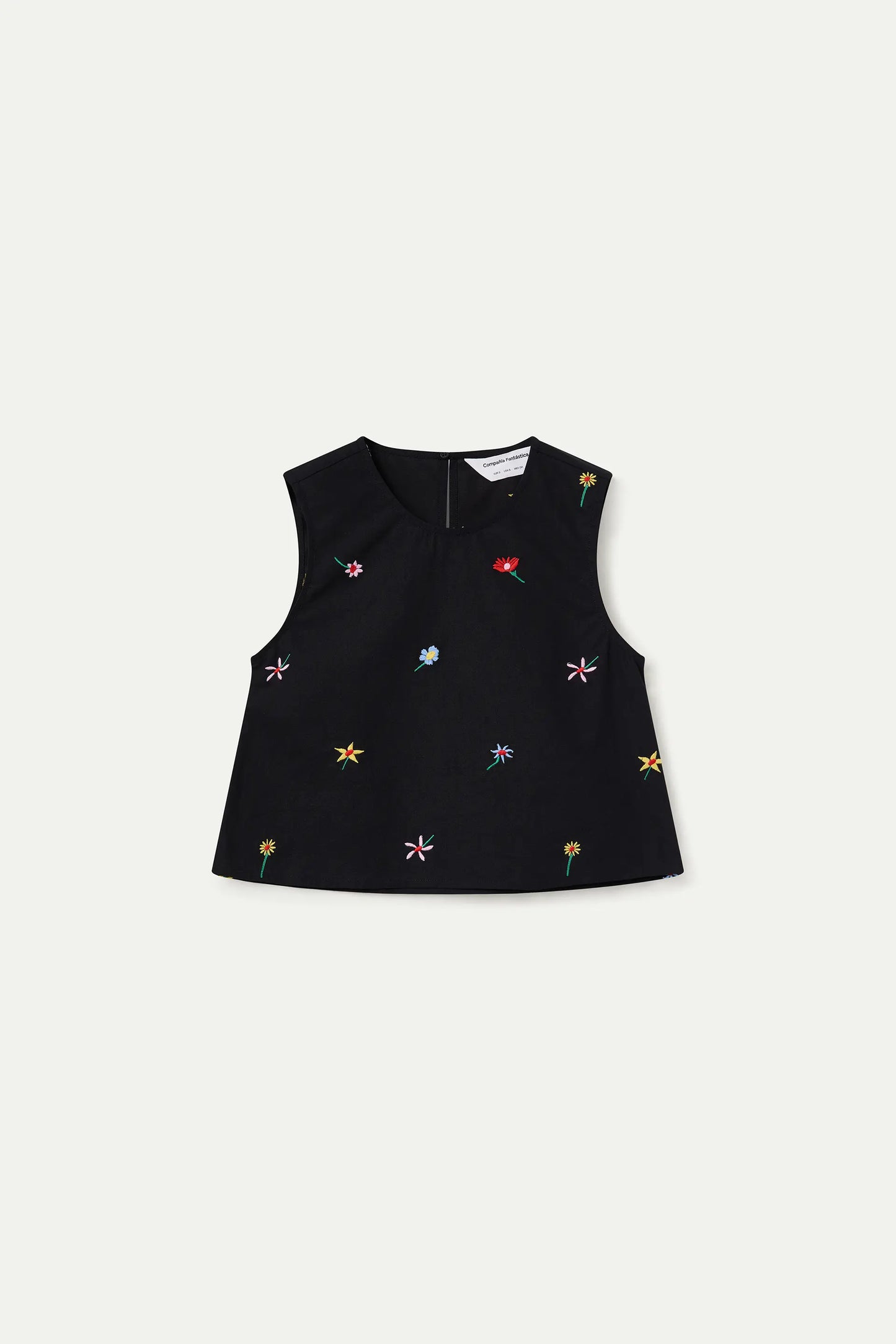 Top de tirantes con estampado Black Gardener Flowers