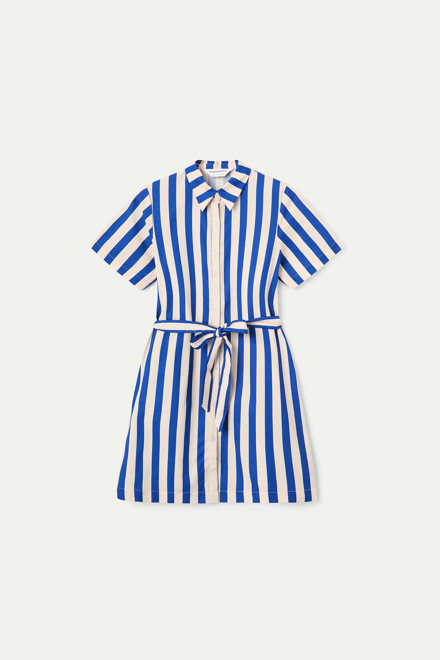 Short dress with Bamboo Blue print