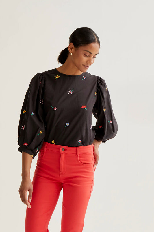 Top con estampado Black Gardener Flowers
