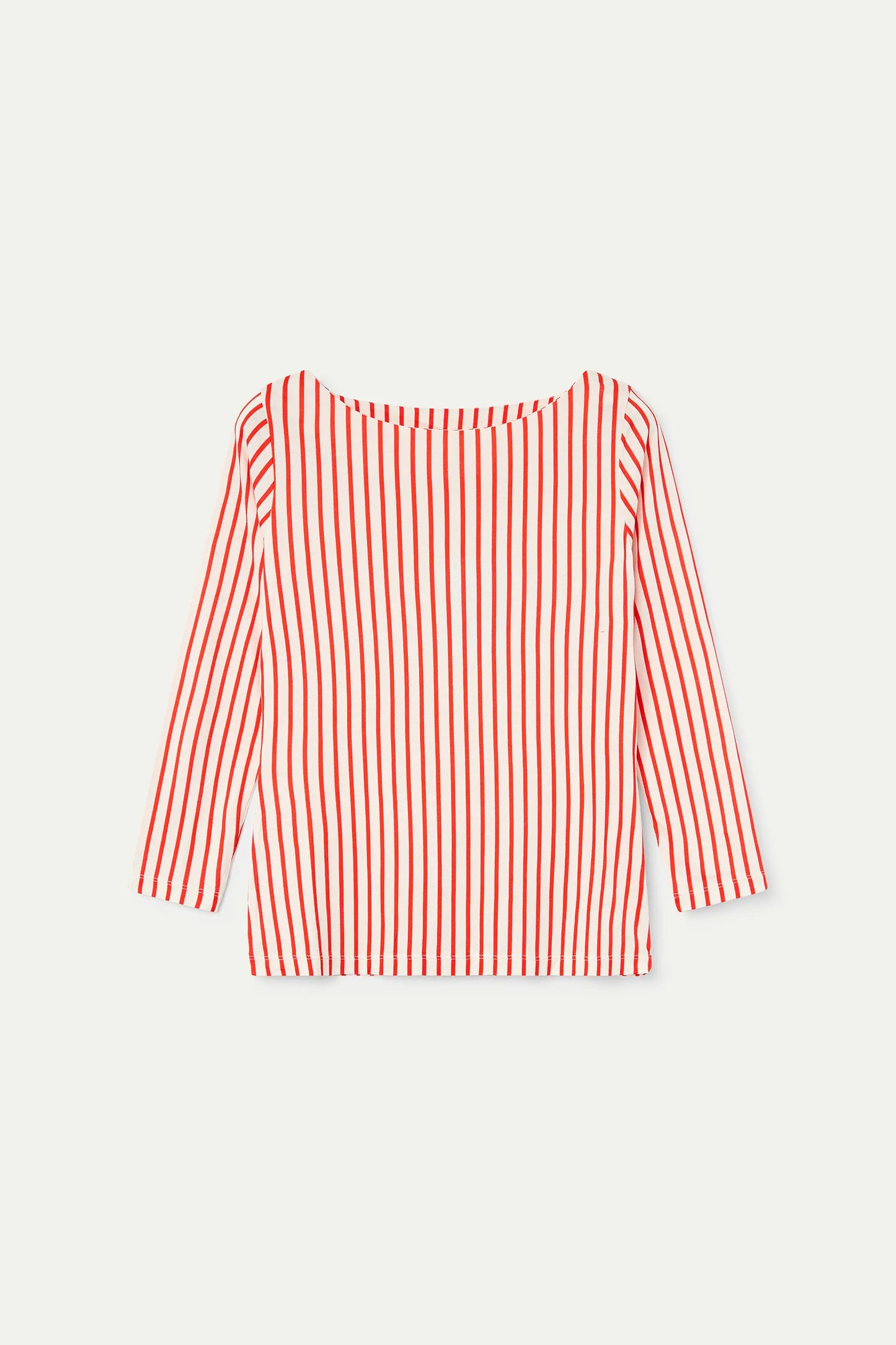 Camiseta con estampado de rayas rojas