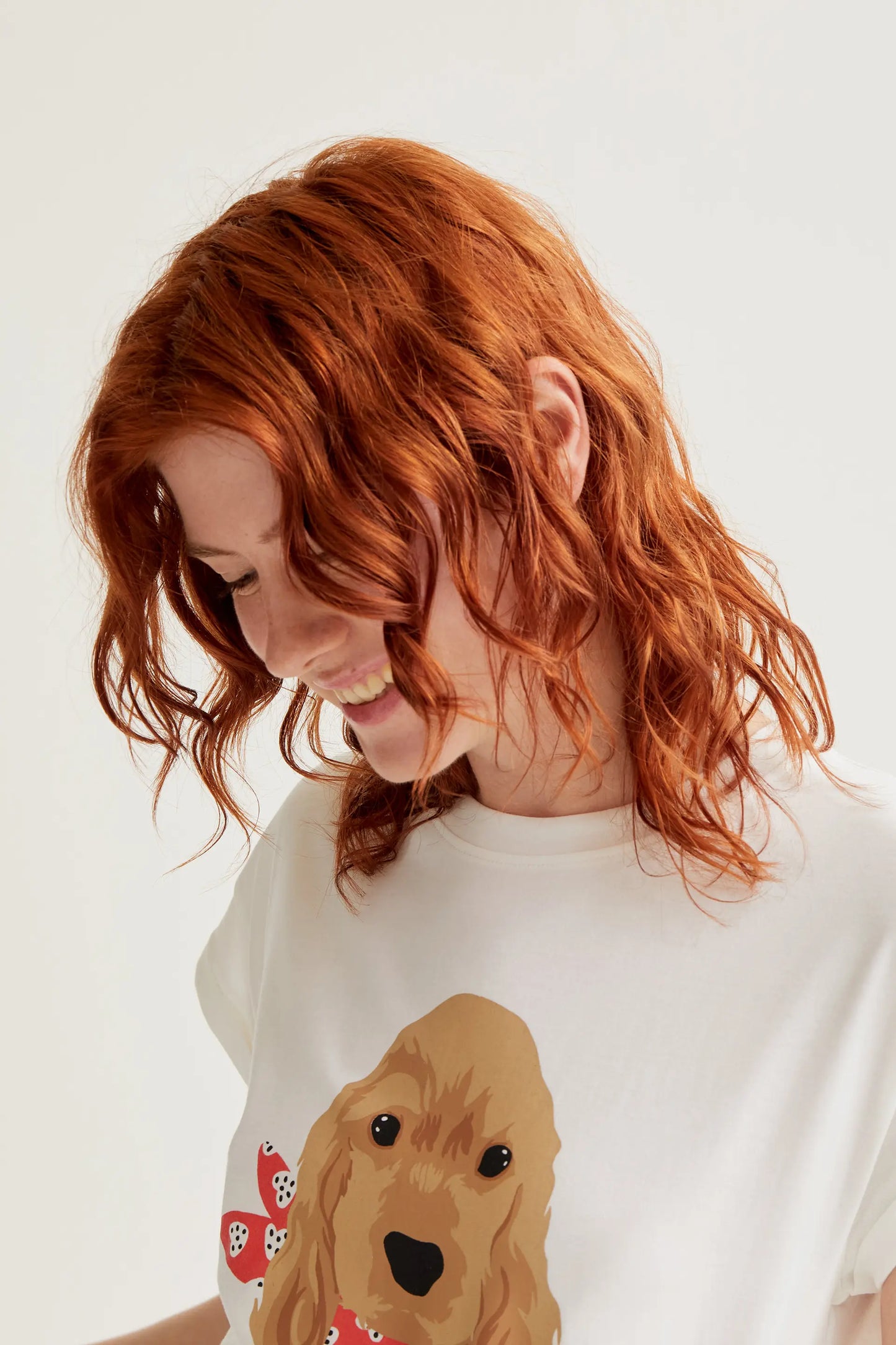 Camiseta con estampado de perrito Coker